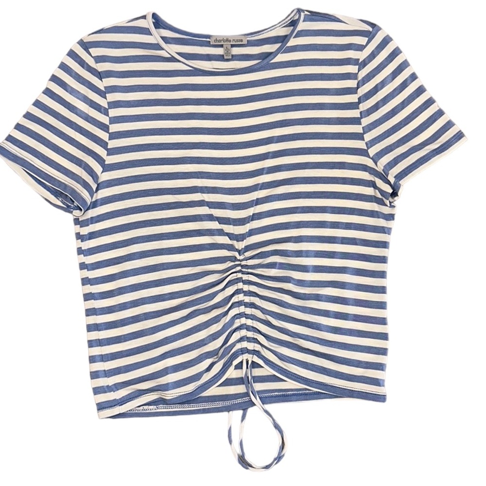 NWOT Charlotte Russe ruched crop top | large